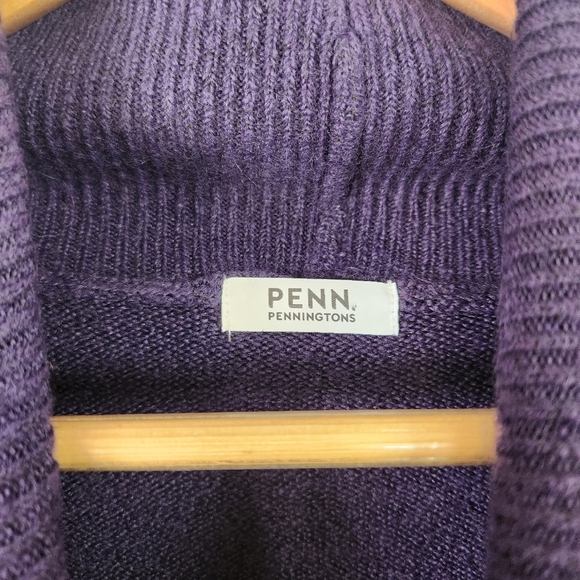 Penningtons Purple Cowl Neck Long Sleeve Soft Fuzzy Tunic Sweater Plus Size 4X - Picture 5 of 9
